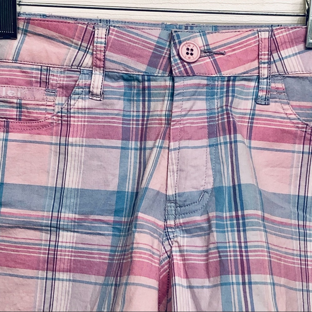 Y2K LEI Stretch Shorts Blue/Purple/Pink Size 9 —#005 - Picture 4 of 13